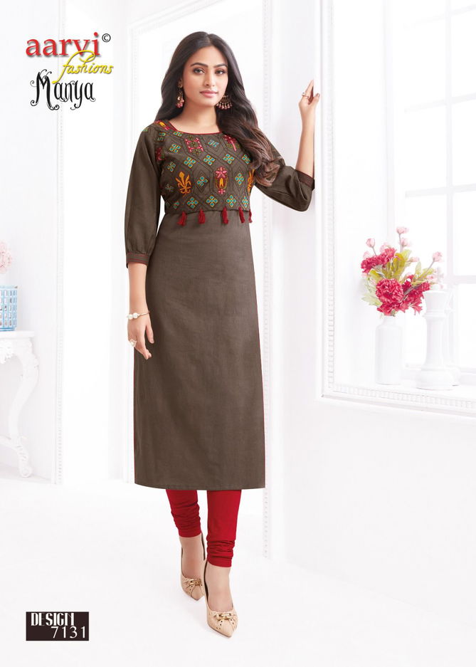 Manya Vol 27 By Aarvi Cotton Kurti Catalog